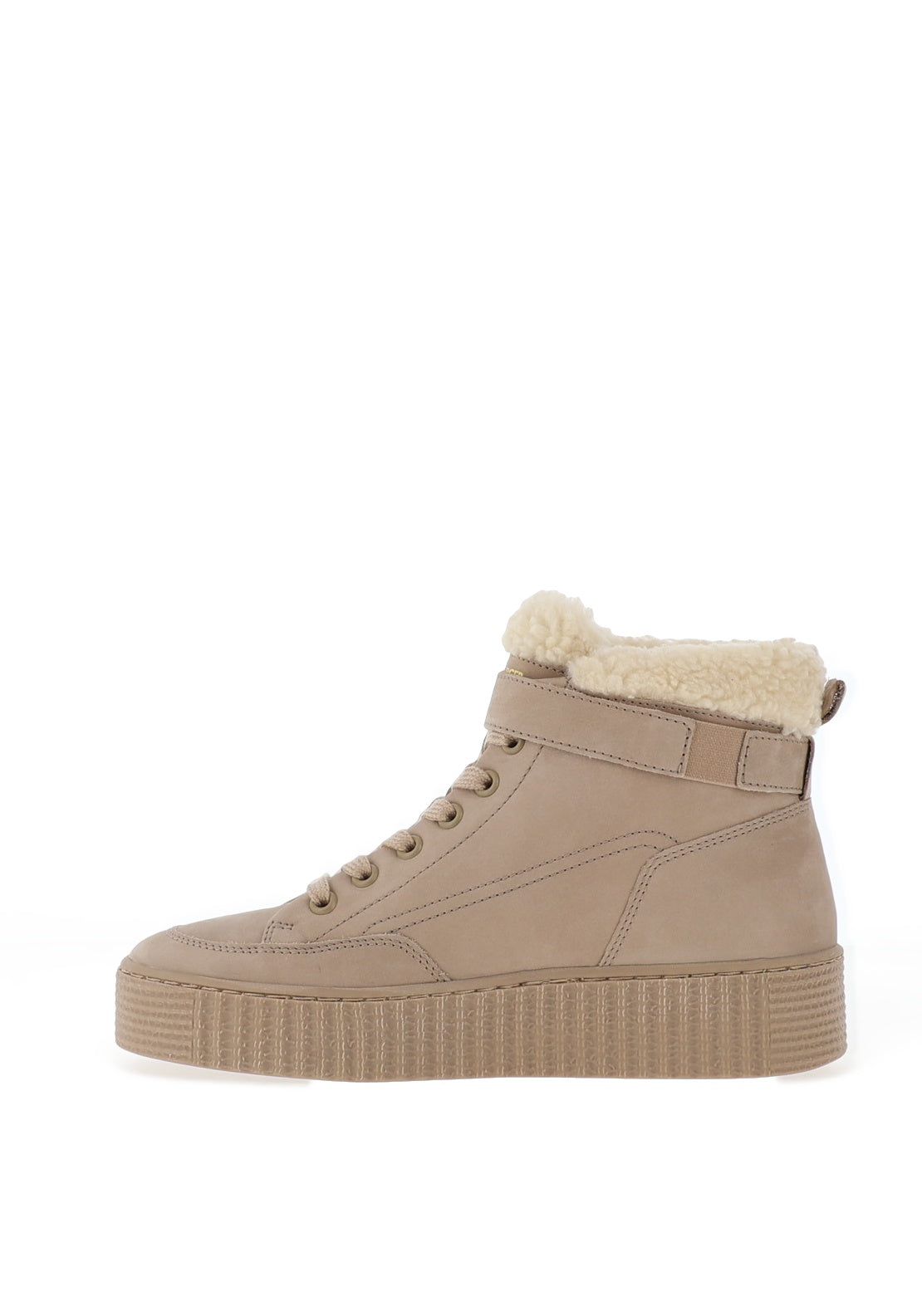 Tommy Hilfiger Faux Fur Nubuck High Top Trainers, Beige