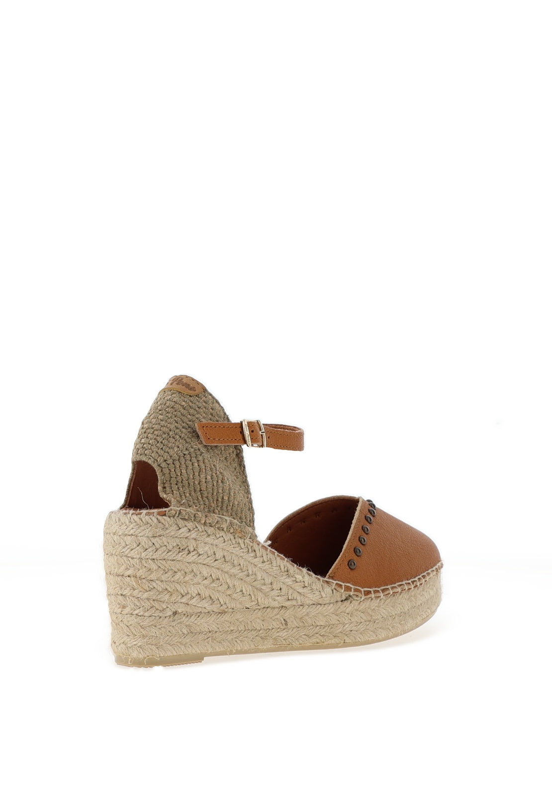Toni Pons Manila Leather Espadrille Stud Wedge Sandals, Tan