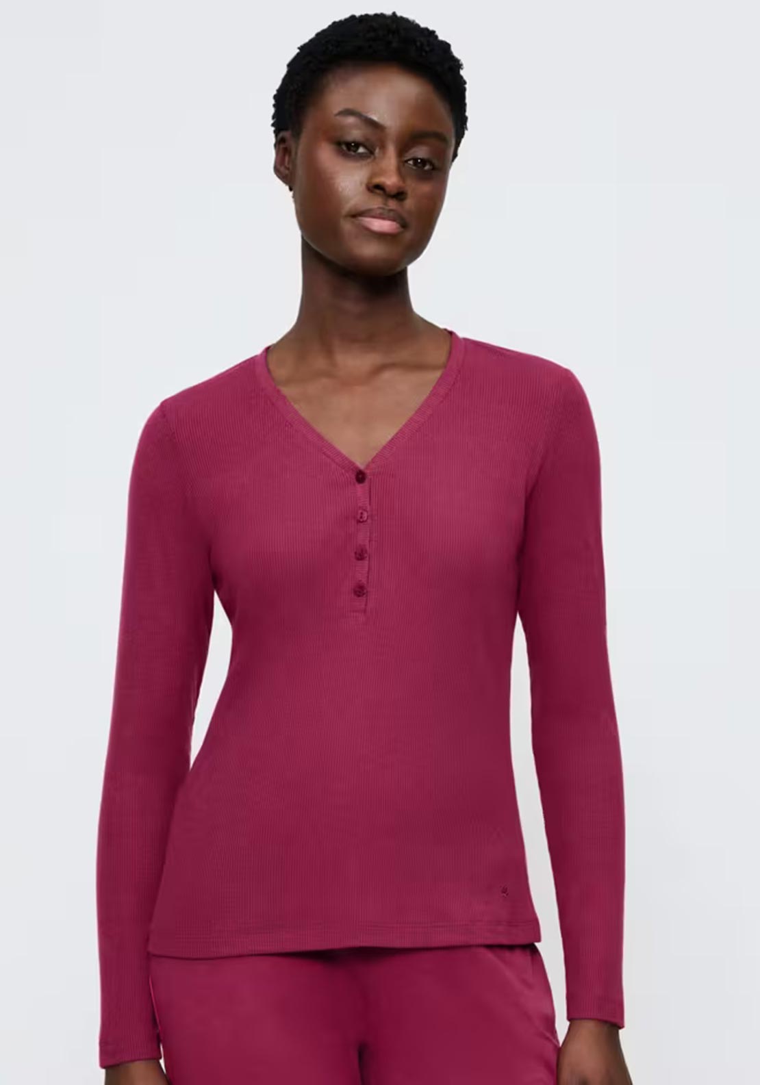 Triumph Long Sleeve Pyjama Top, Wine