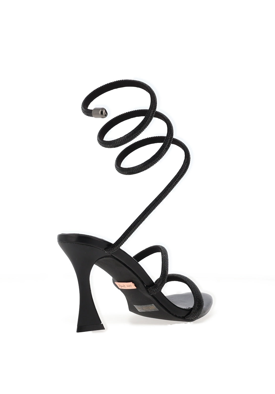 Una Healy Maneater Ankle Wrap Heeled Sandals, Black