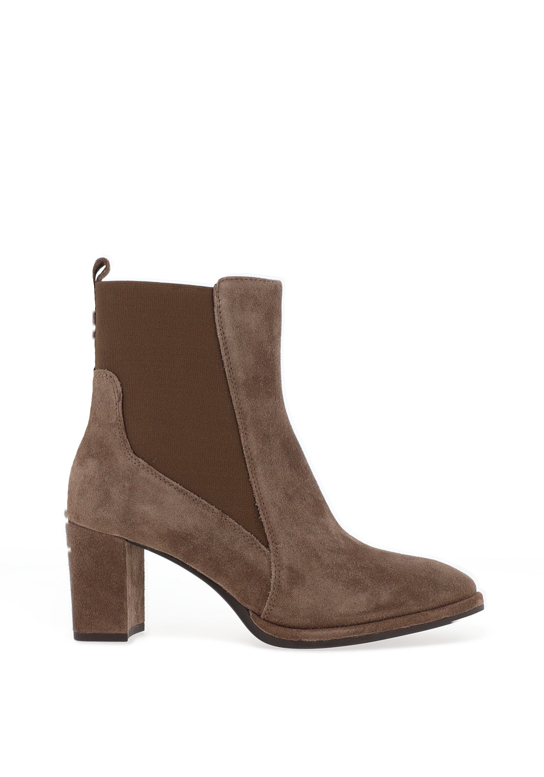 Unisa Luanco Suede Leather Heeled Chelsea Boot, Taupe McElhinneys