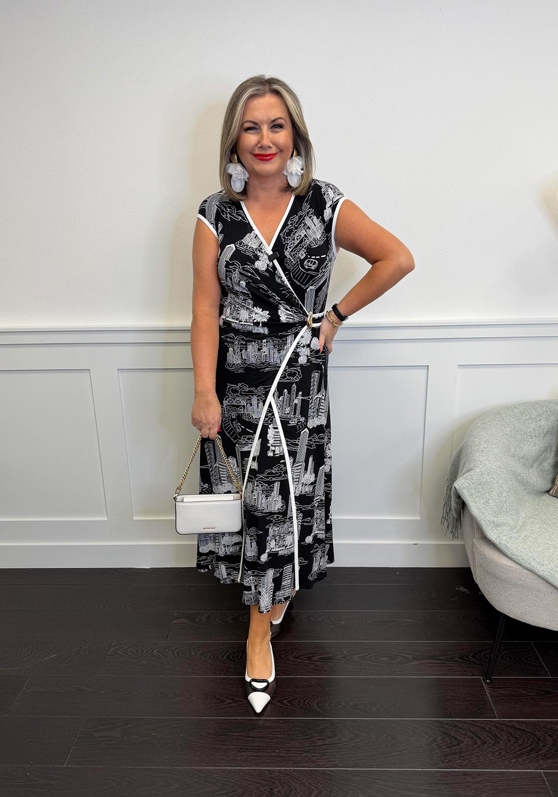 knee length dresses for ladies Joseph Ribkoff Denim Fit And Flare Midi Dress With Belt-262901 – Unique  Apparel USA