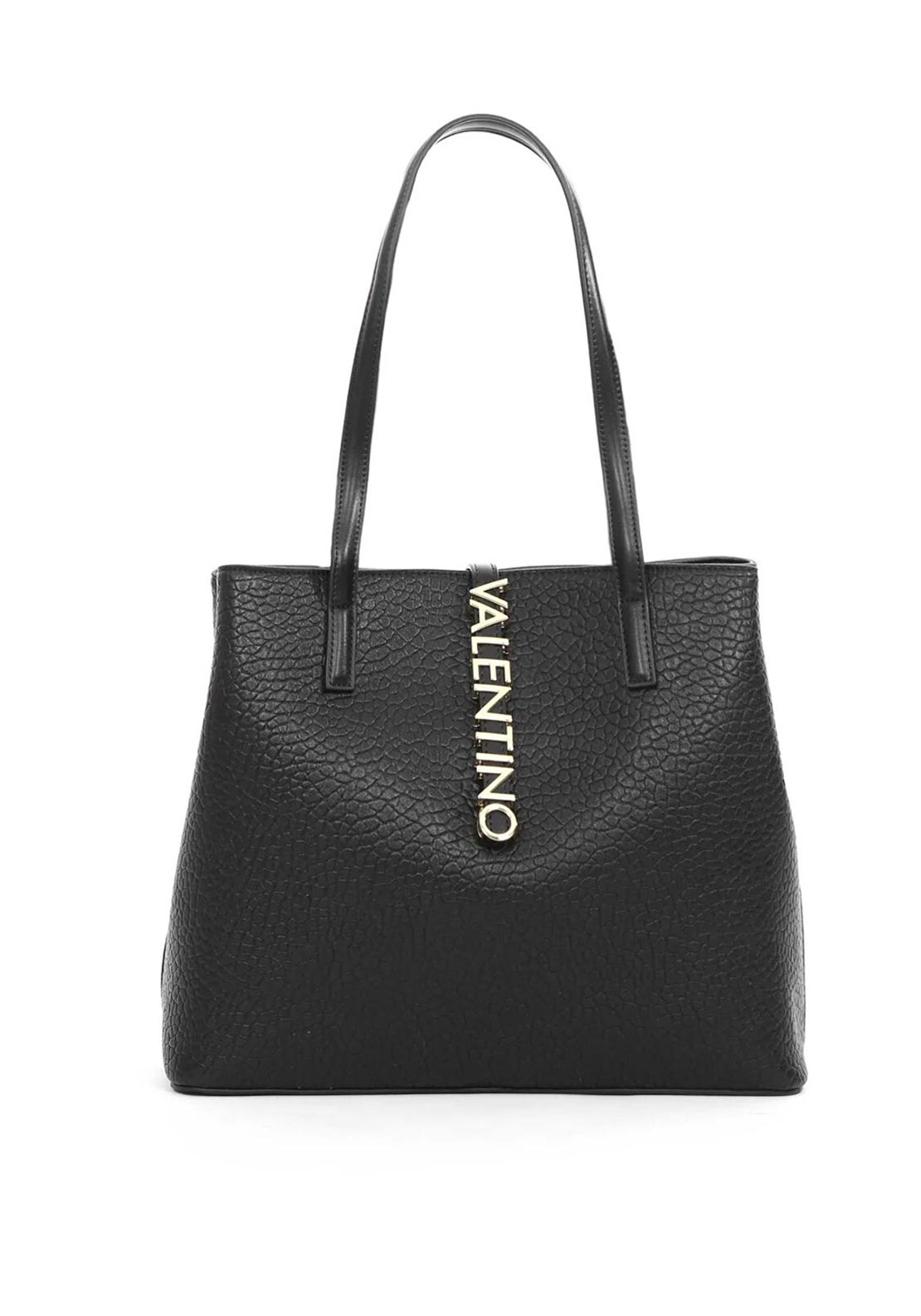 Valentino Zeno Pebbled Tote Bag, Black - McElhinneys
