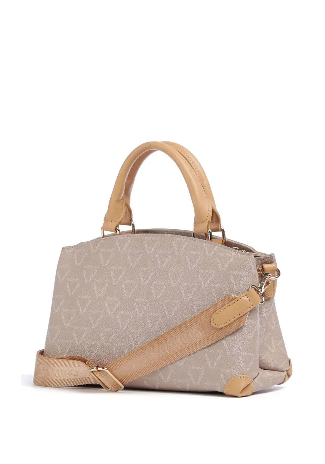 Valentino Lady Re Logo Print Grab Bag, Beige