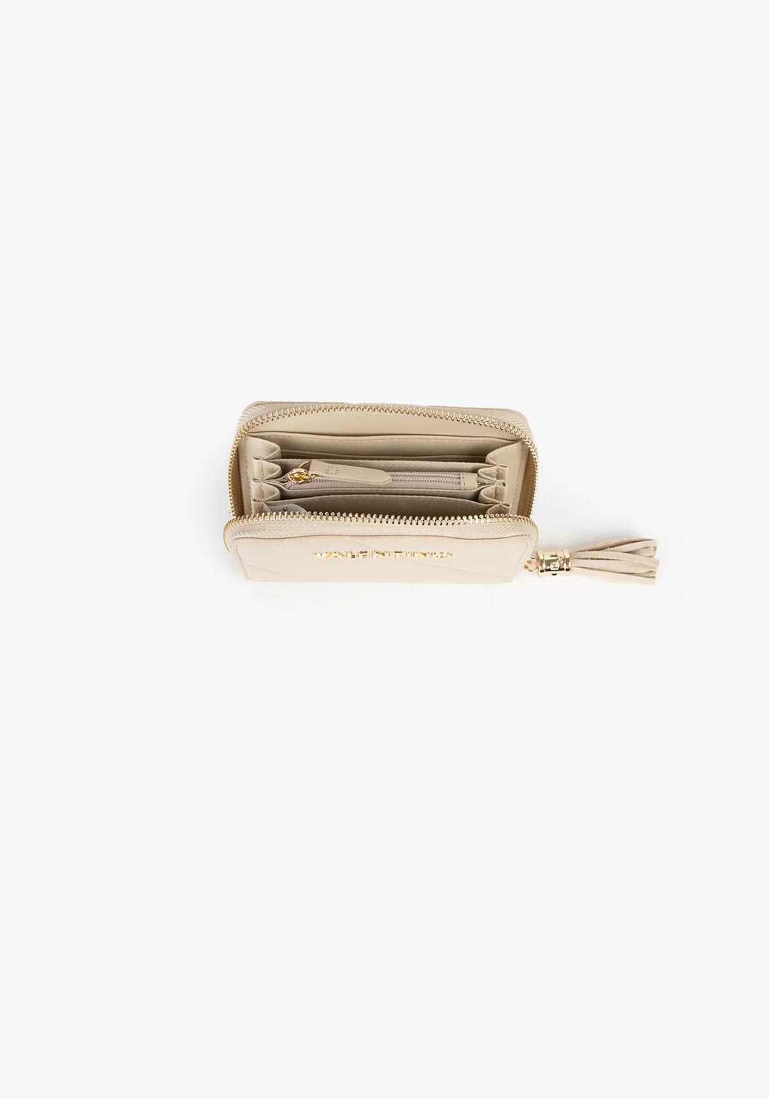 Valentino Astrid Small Zip Around Purse, Cream