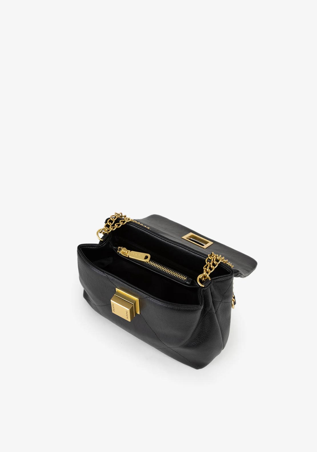 Valentino Paige Medium Quilted Crossbody Bag, Black
