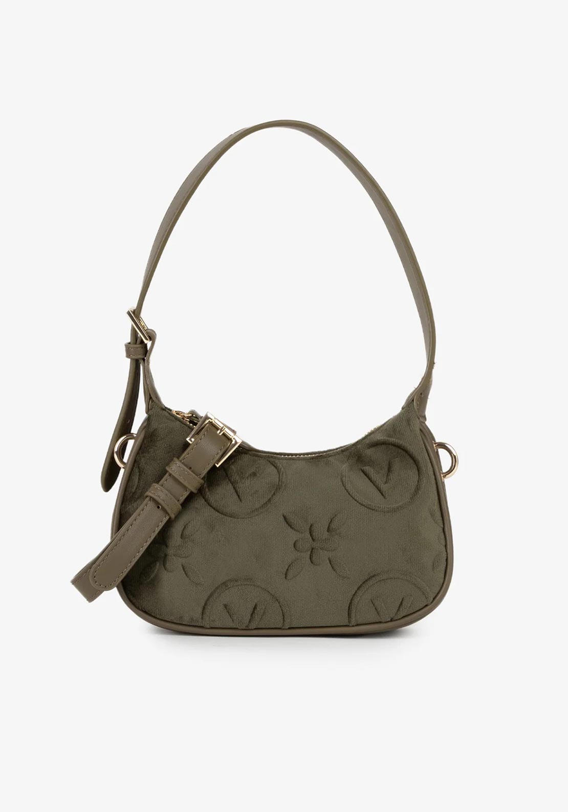 Valentino Samba Velvet Small Shoulder Crossbody Bag, Green