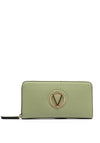Valentino Katong Pebbled V Large Wallet, Sage Green