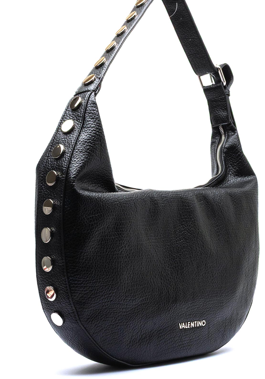 Valentino Glam Studded Large Shoulder Bag, Black