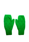Serafina Collection Fingerless Mitten Cashmere Wool Blend Gloves, Green