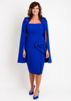 Veni Infantino Sequin Embellished Cape Sleeve Midi Dress, Royal Blue