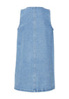 Vero Moda Girl Rose Denim V-Neck Dress, Medium Blue Denim