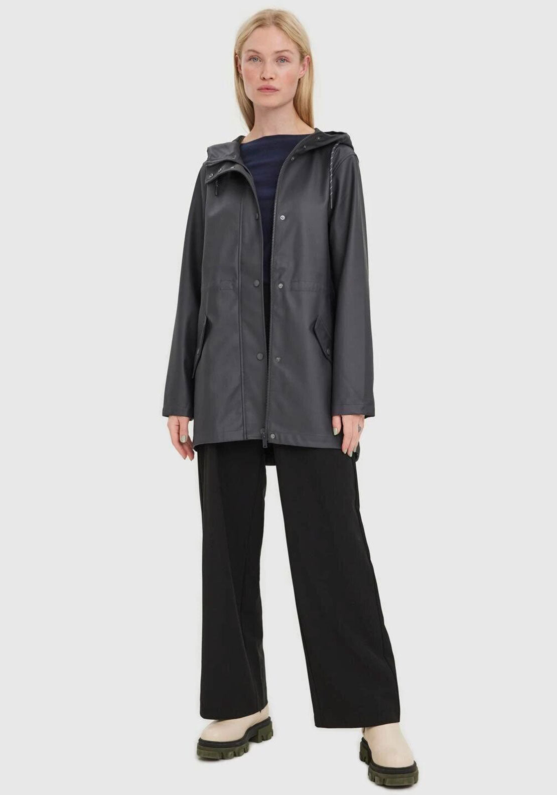 Vero Moda Malou Coated Jacket, Grey