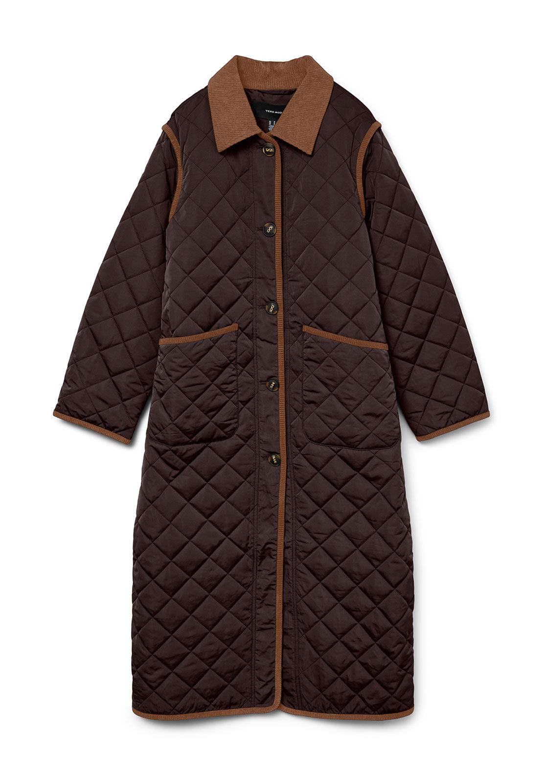 Vmemily Long Coat Chocolate Torte Detail Emperad
