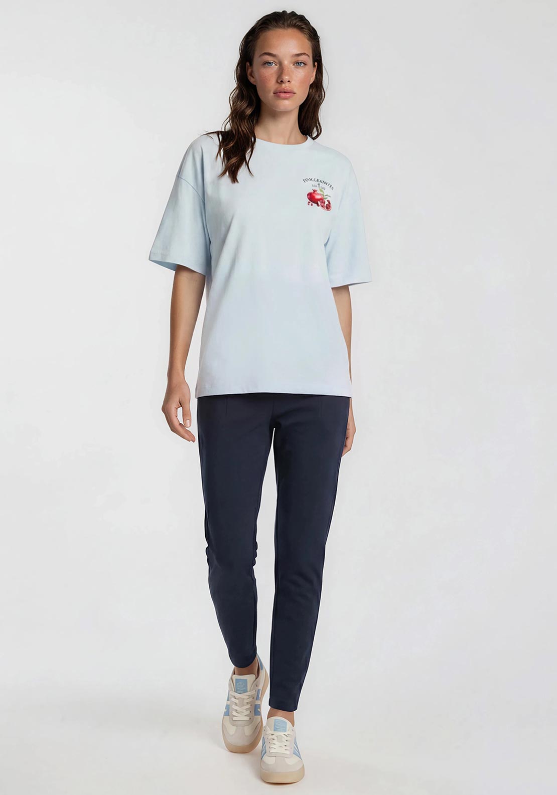 Vero Moda Hailey Oversized Back Graphic T-Shirt, Blue
