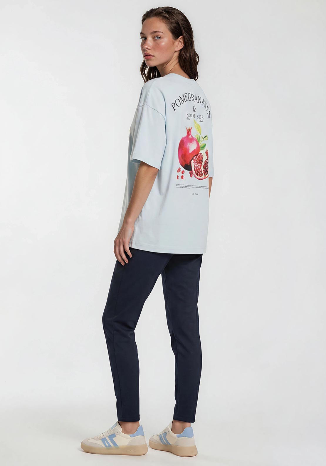 Vero Moda Hailey Oversized Back Graphic T-Shirt, Blue