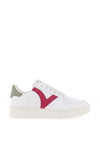 Victoria Womens Madrid Faux Leather Contrast Trainer, Raspberry