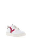 Victoria Womens Madrid Faux Leather Contrast Trainer, Raspberry