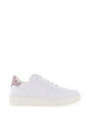 Victoria Womens Madrid Faux Leather Contrast Trainer, Nude