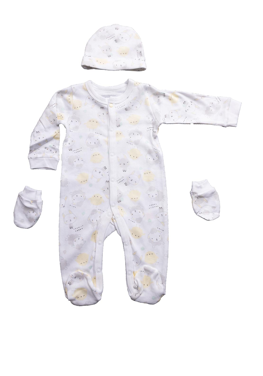 Sheelin Unisex Animal Print 5 Piece Set, Yellow
