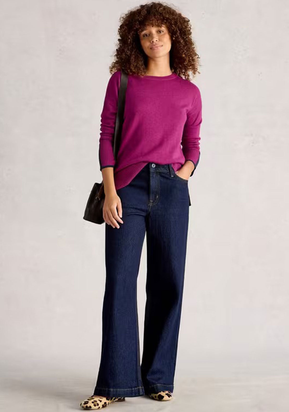White Stuff Olive Long Sleeve Knit Jumper, Pink