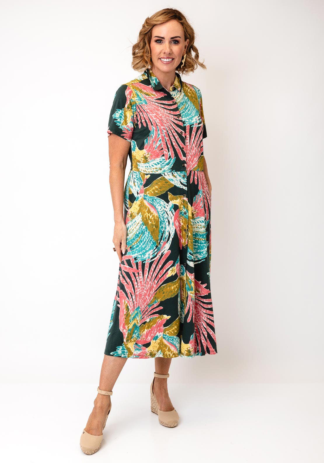 white stuff jersey dresses Rua Jersey Dress | Short Sleeve Midi Dress