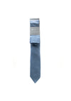 William Turner Birdseye Design Tie and Pocket Square, Light Blue