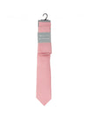 William Turner Birdseye Design Tie & Pocket Square, Pink