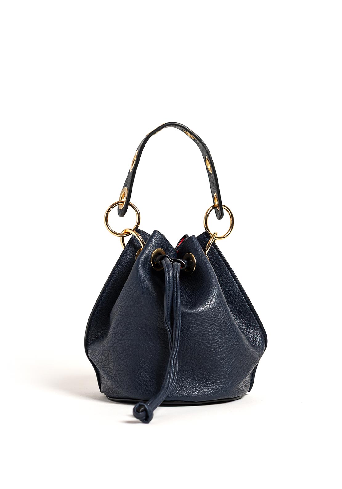 Zen Collection Drawstring Bucket Crossbody Bag, Navy