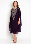 Serafina Collection Embellished Tunic Dress, Purple