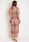 Serafina Collection One Size Ornate Print Maxi Dress, Pink Multi