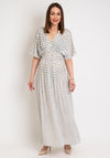 Serafina Collection One Size Polka Dot Maxi Dress, White