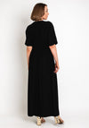 Serafina Collection One Size Shirring Waist Maxi Dress, Black