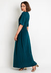 Serafina Collection One Size Shirring Waist Maxi Dress, Teal