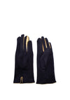 Serafina Collection Gold Trim Gloves, Navy