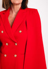 Serafina Collection Cape Sleeve Blazer, Red