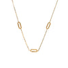 9 Carat Gold Oval Trio Link Necklace, Gold