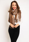 Serafina Collection Geo Spotted Scarf, Taupe