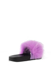 Zen Collection Faux Fur Slider, Purple