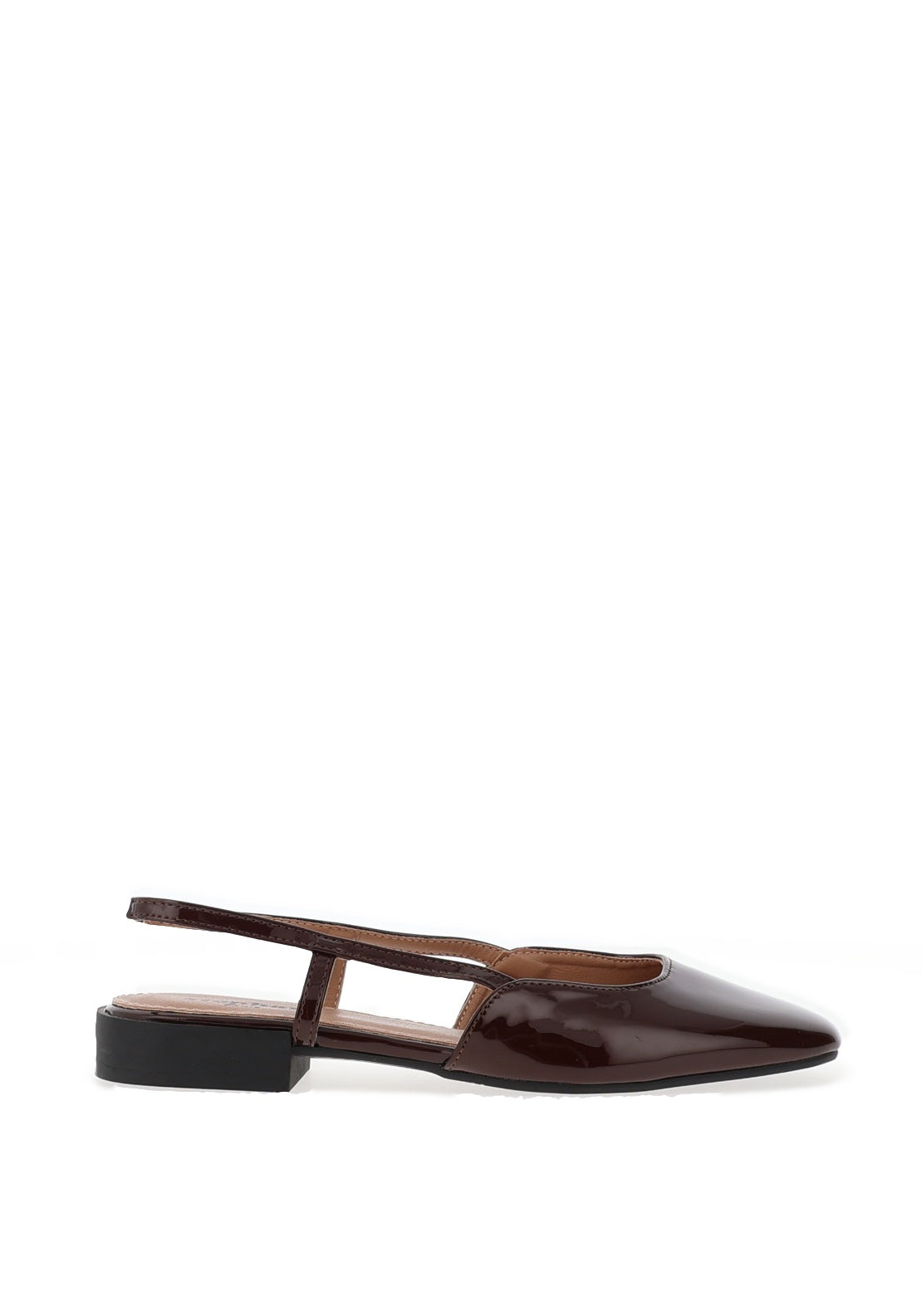 Zen Collection Patent Ballet Pump, Brown