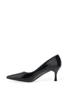 Zen Collection Patent Pointed Toe Heeled Shoes, Black