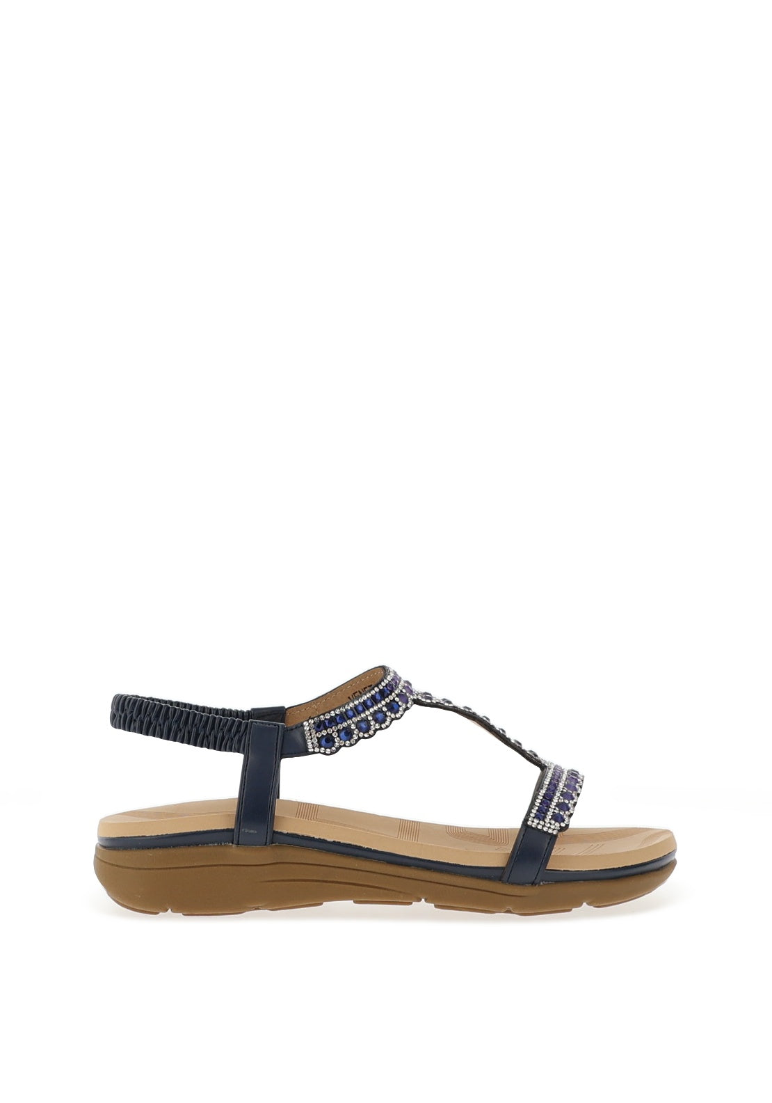 Sponge Veneto Diamante T-Bar Sandals, Cobalt