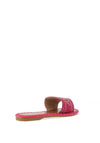 Zen Collection Beaded Slider Sandals, Fuchsia