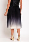 Serafina Collection Ombre Tulle Midi Skirt, Black