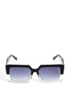 The Sofia Collection Rectangular Sunglasses, Black & White