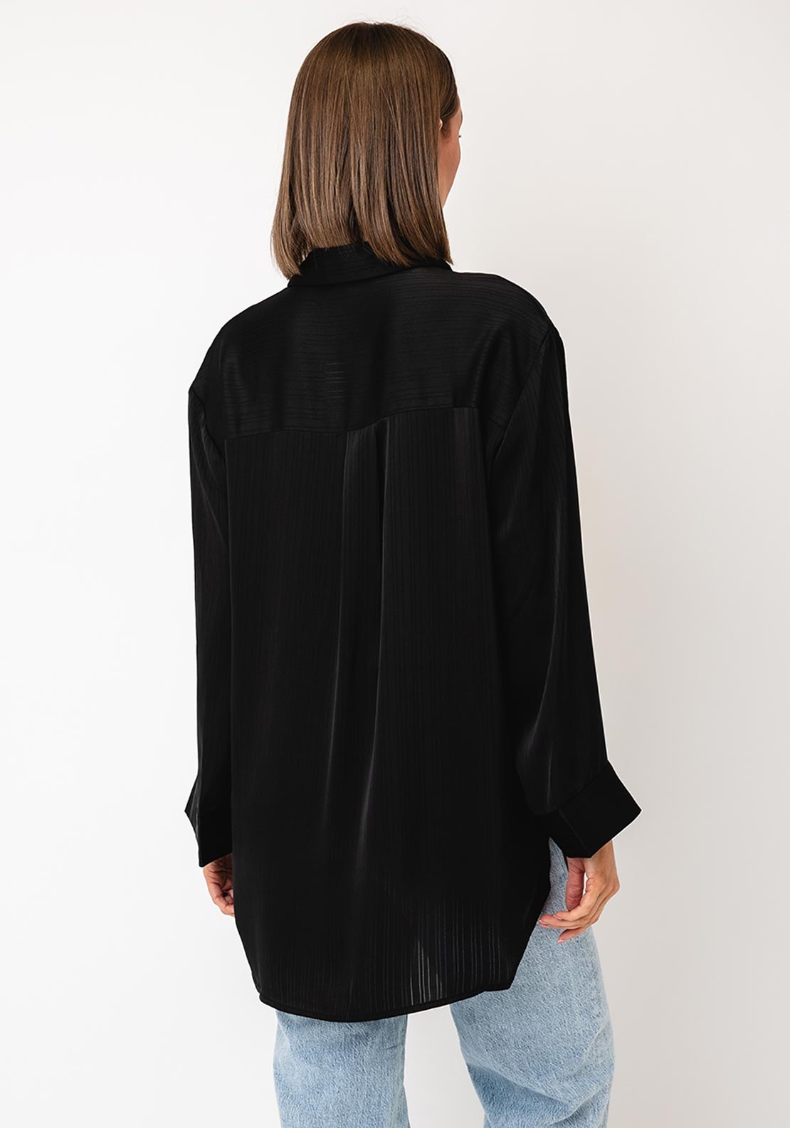 Serafina V-Neck Relaxed Blouse, Black