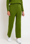 Serafina Collection Casual Wide Leg Knit Trousers, Green