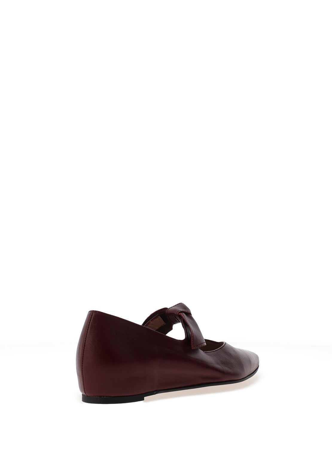 Wonders Leather Tie Detail Ballet Pumps, Wine