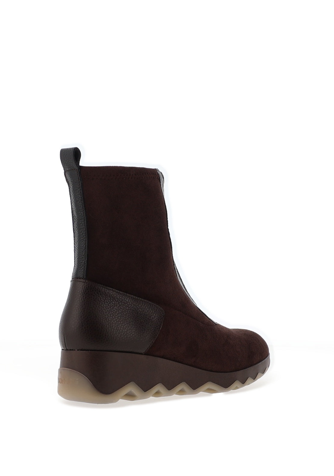 Wonders High Ankle Leopard Printed Zipper Boot, Brown