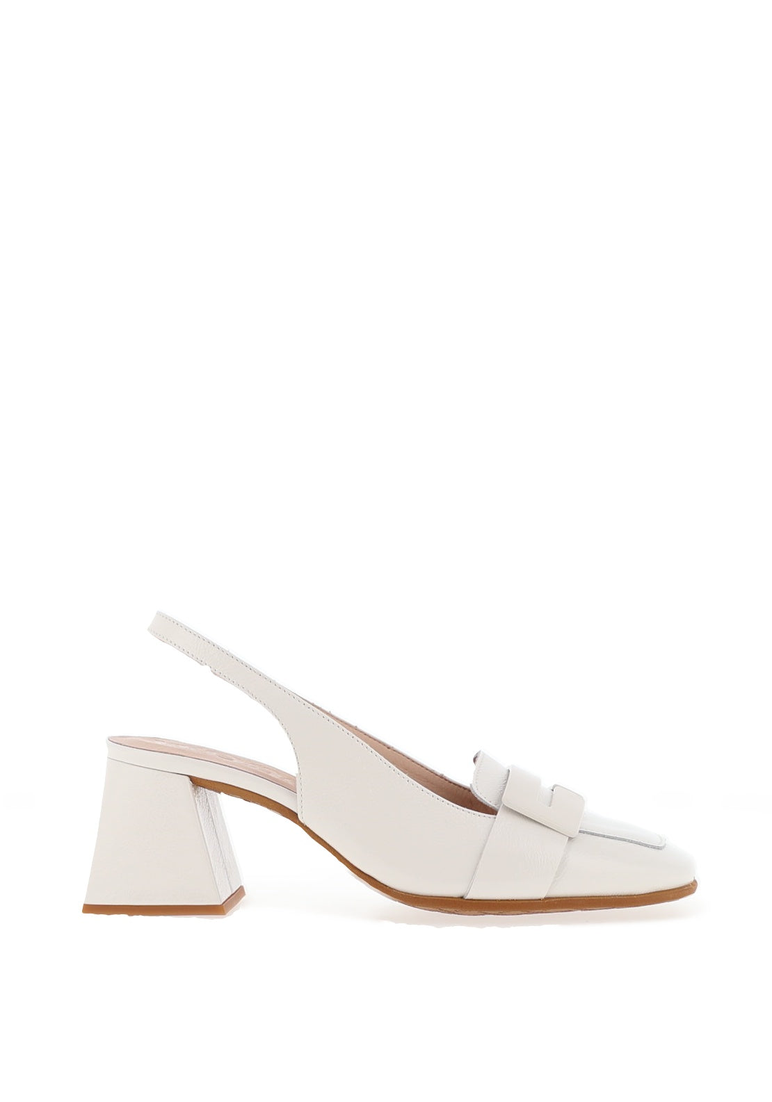 Wonders Rebeca Patent Heeled Loafers, White McElhinneys